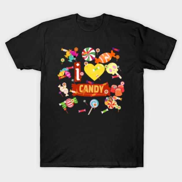 I love Candy T-Shirt by elmouden123